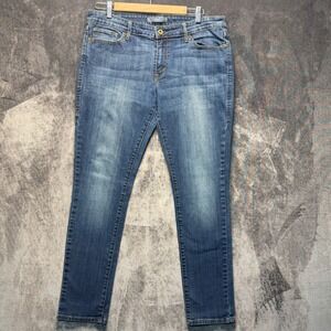 Levis Jeans Womens 14 M Blue Cotton Blend 531 Skinny Mid Rise Medium Wash Studs